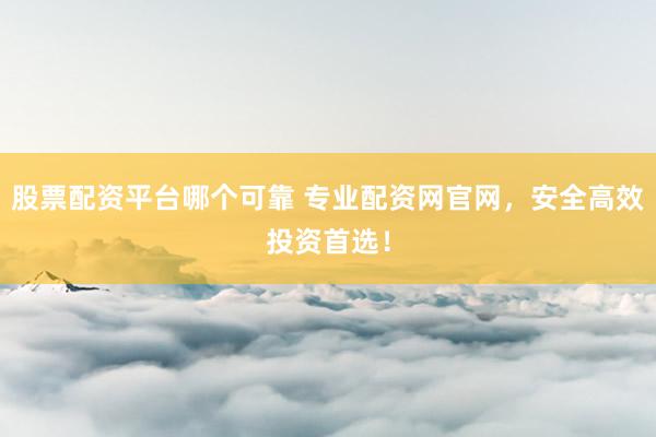 股票配资平台哪个可靠 专业配资网官网，安全高效投资首选！