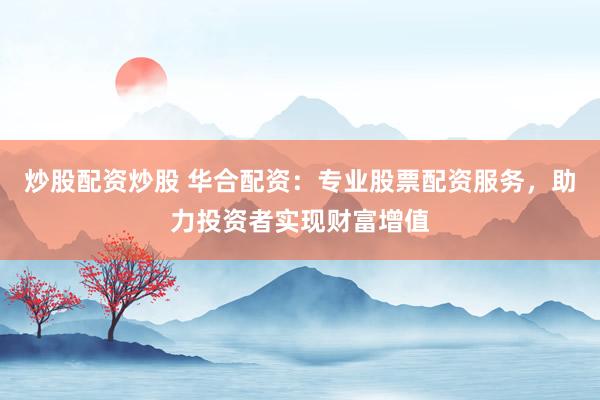 炒股配资炒股 华合配资：专业股票配资服务，助力投资者实现财富增值