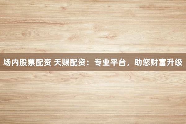 场内股票配资 天赐配资：专业平台，助您财富升级
