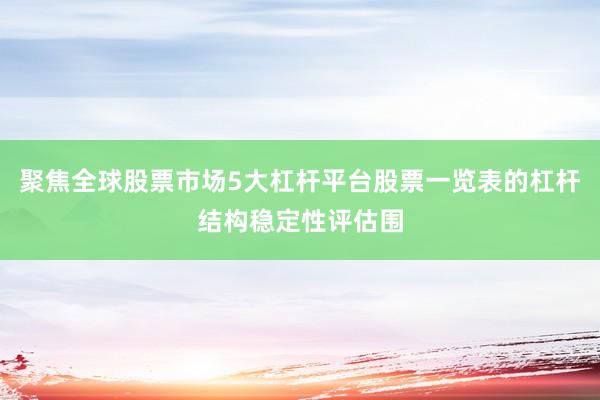 聚焦全球股票市场5大杠杆平台股票一览表的杠杆结构稳定性评估围