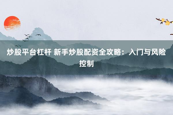 炒股平台杠杆 新手炒股配资全攻略：入门与风险控制